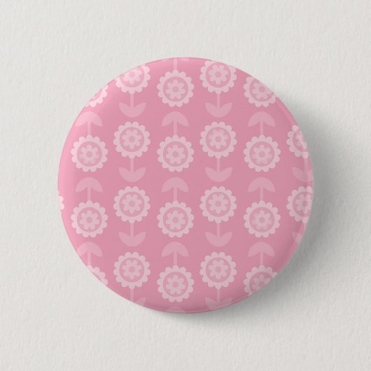 Muster Abstrakt Art Pink Floral Blume Button (Vorderseite)