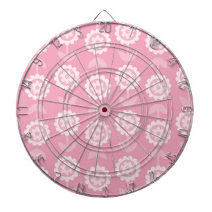 Muster Abstrakt Art Pink Floral Blume Dartscheibe