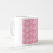 Muster Abstrakt Art Pink Floral Blume Kaffeetasse (Vorderseite Links)