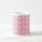 Muster Abstrakt Art Pink Floral Blume Kaffeetasse (Mittel)