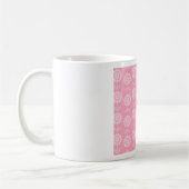 Muster Abstrakt Art Pink Floral Blume Kaffeetasse (Links)