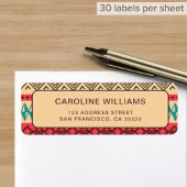 Muster Abstrakt Boho Vintage Rücksendeadresse