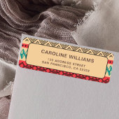 Muster Abstrakt Boho Vintage Rücksendeadresse