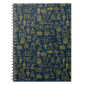 Muster alter ägyptischer Briefe wiederholt sich Notizblock (Vorderseite)