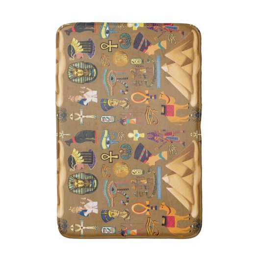 Muster altertümliches ägyptisches Hieroglyphiksymb Badematte (Vorderseite Vertikal)