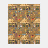 Muster altertümliches ägyptisches Hieroglyphiksymb Fleecedecke (Vorderseite)
