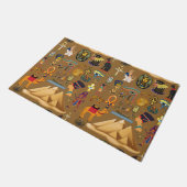 Muster altertümliches ägyptisches Hieroglyphiksymb Fußmatte (Schrägansicht)