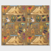 Muster altertümliches ägyptisches Hieroglyphiksymb Geschenkpapier (Flach)