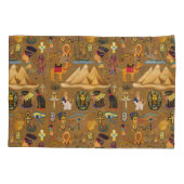 Muster altertümliches ägyptisches Hieroglyphiksymb Kissenbezug (Rückseite-Links)