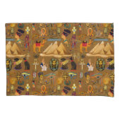 Muster altertümliches ägyptisches Hieroglyphiksymb Kissenbezug (Vorderseite-Links)