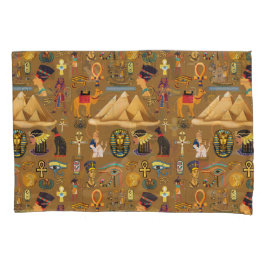 Muster altertümliches ägyptisches Hieroglyphiksymb Kissenbezug