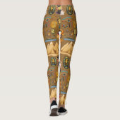 Muster altertümliches ägyptisches Hieroglyphiksymb Leggings (Rückseite)