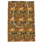 Muster altertümliches ägyptisches Hieroglyphiksymb Mittlere Geschenktüte (Vorderseite)