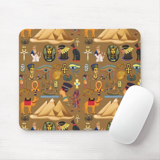 Muster altertümliches ägyptisches Hieroglyphiksymb Mousepad (Mit Mouse)