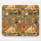 Muster altertümliches ägyptisches Hieroglyphiksymb Mousepad (Vorne)