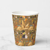 Muster altertümliches ägyptisches Hieroglyphiksymb Pappbecher (Rechts)