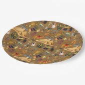 Muster altertümliches ägyptisches Hieroglyphiksymb Pappteller (Schrägansicht)