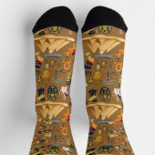 Muster altertümliches ägyptisches Hieroglyphiksymb Socken (Oben)