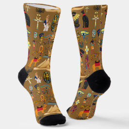 Muster altertümliches ägyptisches Hieroglyphiksymb Socken