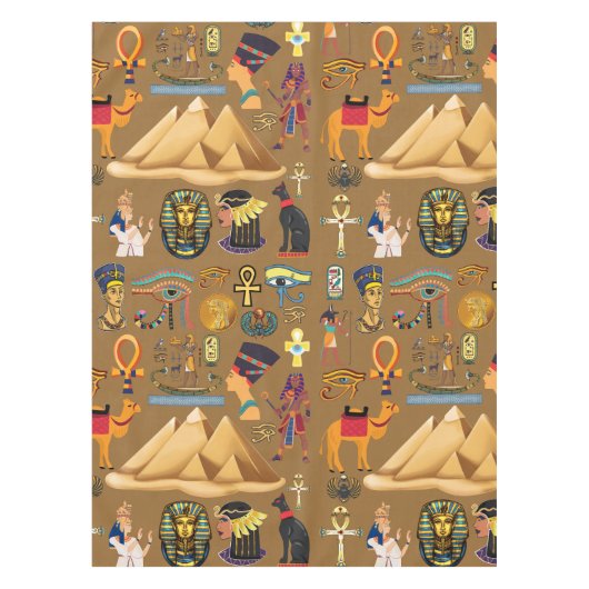 Muster altertümliches ägyptisches Hieroglyphiksymb Tischdecke (Vorderseite)