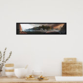 "Muster an der Wand" Poster (Küche)