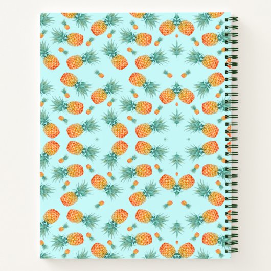 Muster-Ananas-FrüchteNotebook Notizblock (Rückseite)