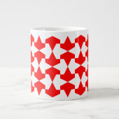 Muster antiker rot-weißer muslimischer Mamluks Jumbo-Tasse (Vorderseite)