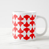 Muster antiker rot-weißer muslimischer Mamluks Jumbo-Tasse (Rechts)