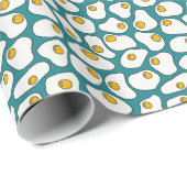 Muster aquamarin frittierter Eier Geschenkpapier (Rolleneckpunkt)