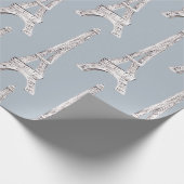 Muster-Aquarell-Verpackung Eiffelturm-Paris Geschenkpapier (Ecke)