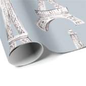 Muster-Aquarell-Verpackung Eiffelturm-Paris Geschenkpapier (Rolleneckpunkt)