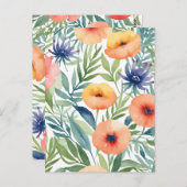 Muster-Aquarellfarben-Blume Postkarte (Vorne/Hinten)