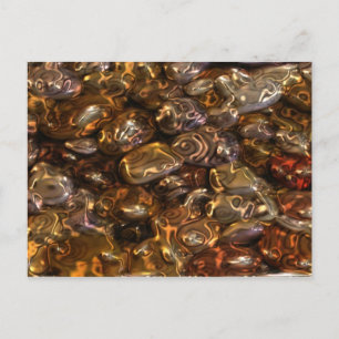 Muster ART - Golden River Stones Postkarte