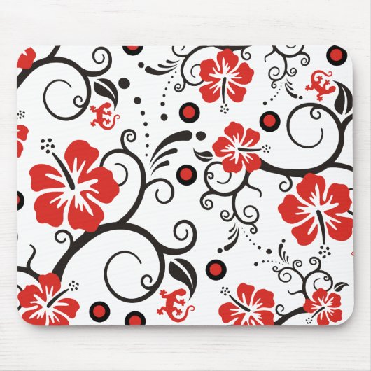 Muster ARTs - Hibiskus-Dekoration Mousepad (Vorne)