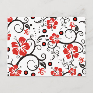 Muster ARTs - Hibiskus-Dekoration Postkarte