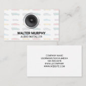 Muster | Audio-Lautsprecher Visitenkarte (Vorne/Hinten)