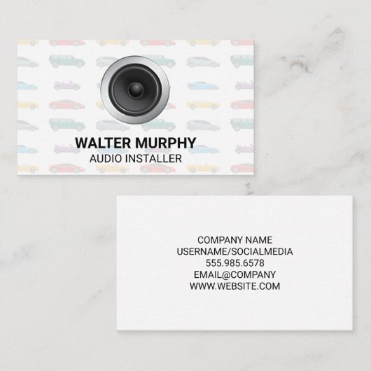 Muster | Audio-Lautsprecher Visitenkarte (Vorne/Hinten)
