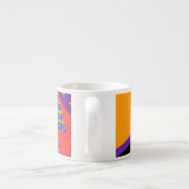 Muster auf Muster-Lady-Gesicht Espressotasse (Rückseite)