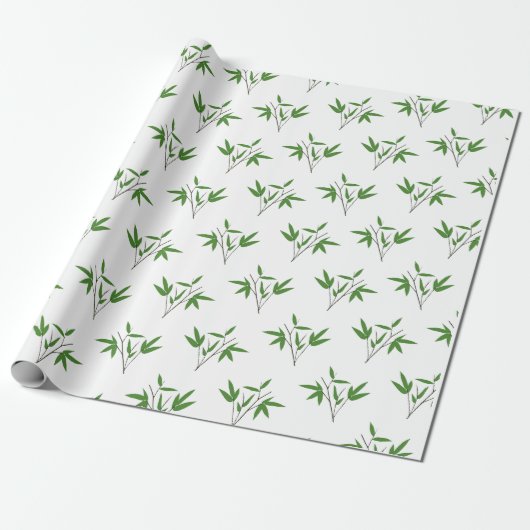 Muster aus Bambuszweigen Geschenkpapier (Ungerollt)