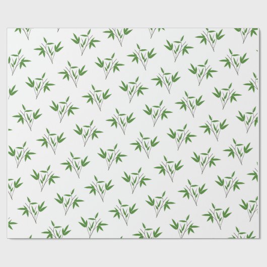 Muster aus Bambuszweigen Geschenkpapier (Flach)