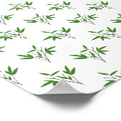 Muster aus Bambuszweigen Poster (Ecke)