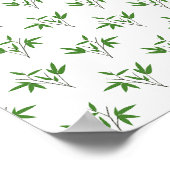 Muster aus Bambuszweigen Poster (Ecke)