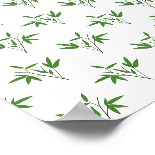 Muster aus Bambuszweigen Poster (Ecke)