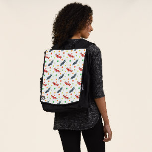 Muster aus Beeren, Rotbeere, Blaubeere, Obst Rucksack