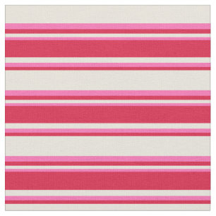 Muster aus beigen, schwarz und rosa Streifen/Linie Stoff