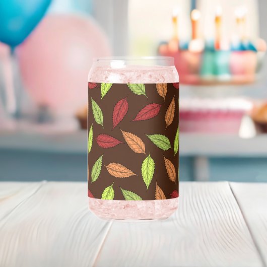Muster aus Blättern, farbenfrohe Blätter, Herbstbl Dosenglas (Insitu (Baby Party))