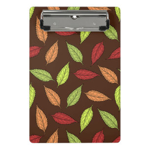 Muster aus Blättern, farbenfrohe Blätter, Herbstbl Mini Klemmbrett