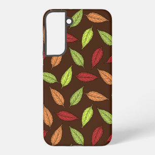Muster aus Blättern, farbenfrohe Blätter, Herbstbl Samsung Galaxy Hülle