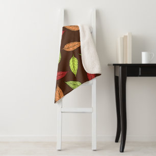 Muster aus Blättern, farbenfrohe Blätter, Herbstbl Sherpadecke