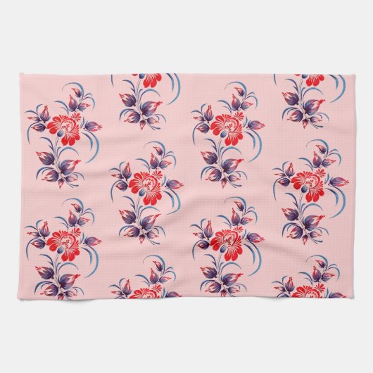 Muster aus Blumen Geschirrtuch (Horizontal)